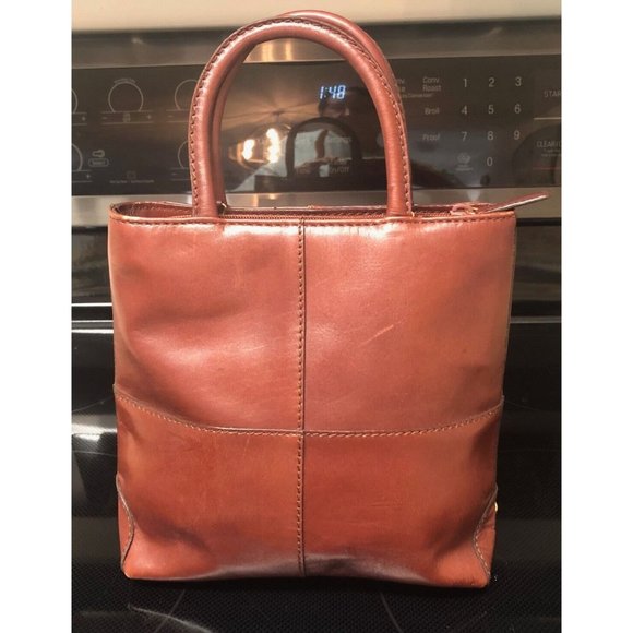 Etienne Aigner Handbags - Etienne Aigner Brown Leather Small Top-Handle Tote